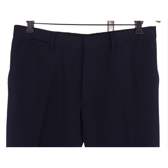 Dries Van Noten Wool-Blend Pants Size 50 US M Mens Navy Trousers - Picture 2 of 8